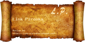 Link Piroska névjegykártya
