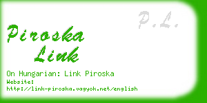 piroska link business card